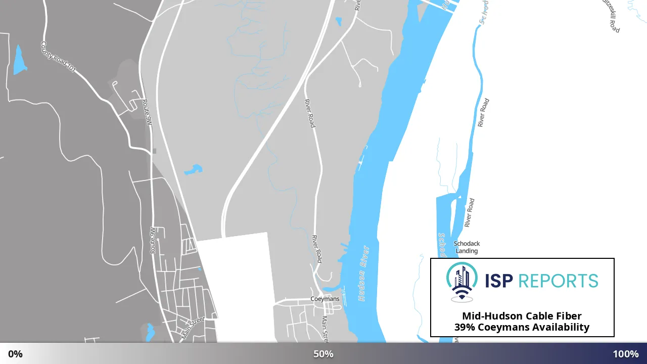 Coeymans, NY map of internet availability