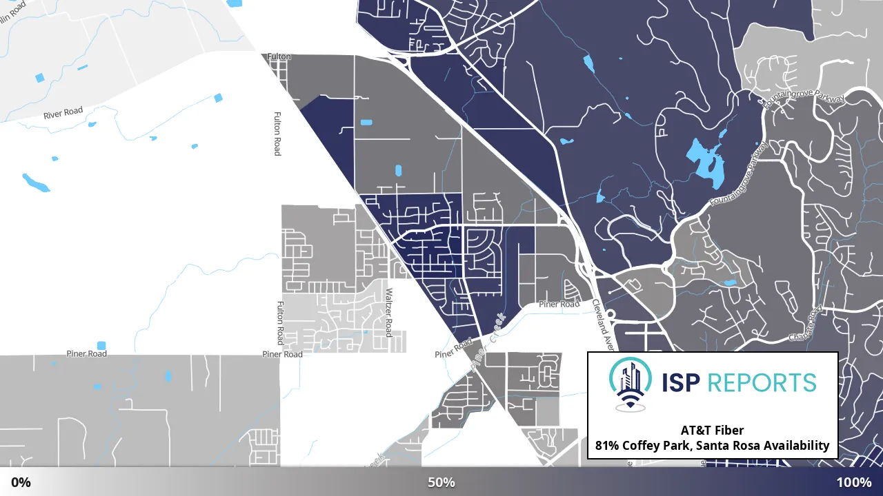 Coffey Park, Santa Rosa, CA map of internet availability