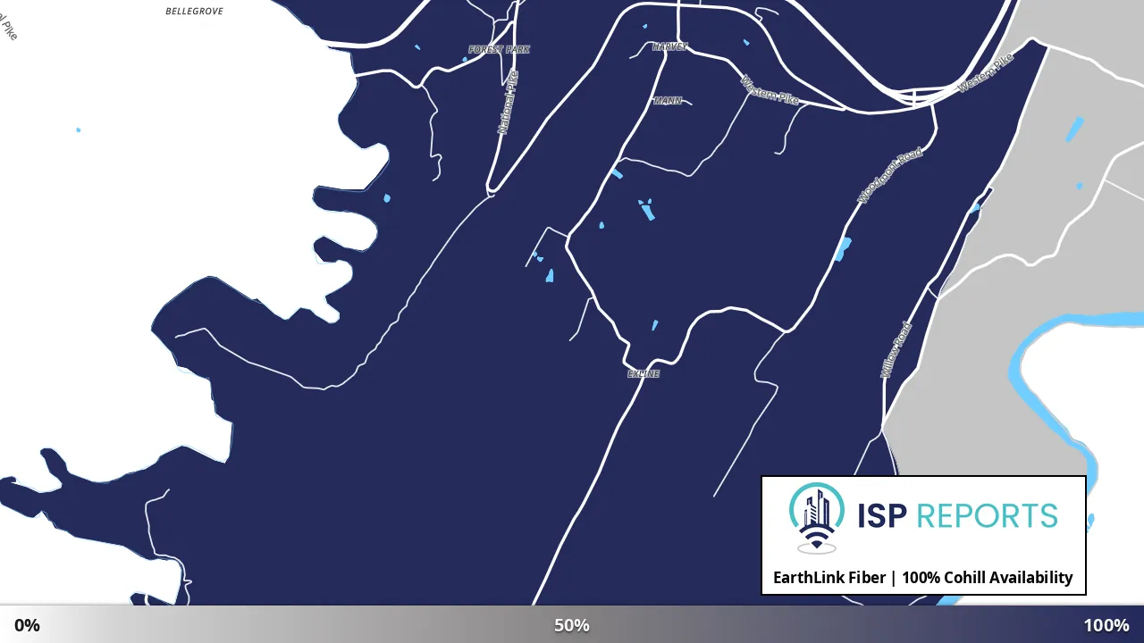 Cohill, MD map of internet availability