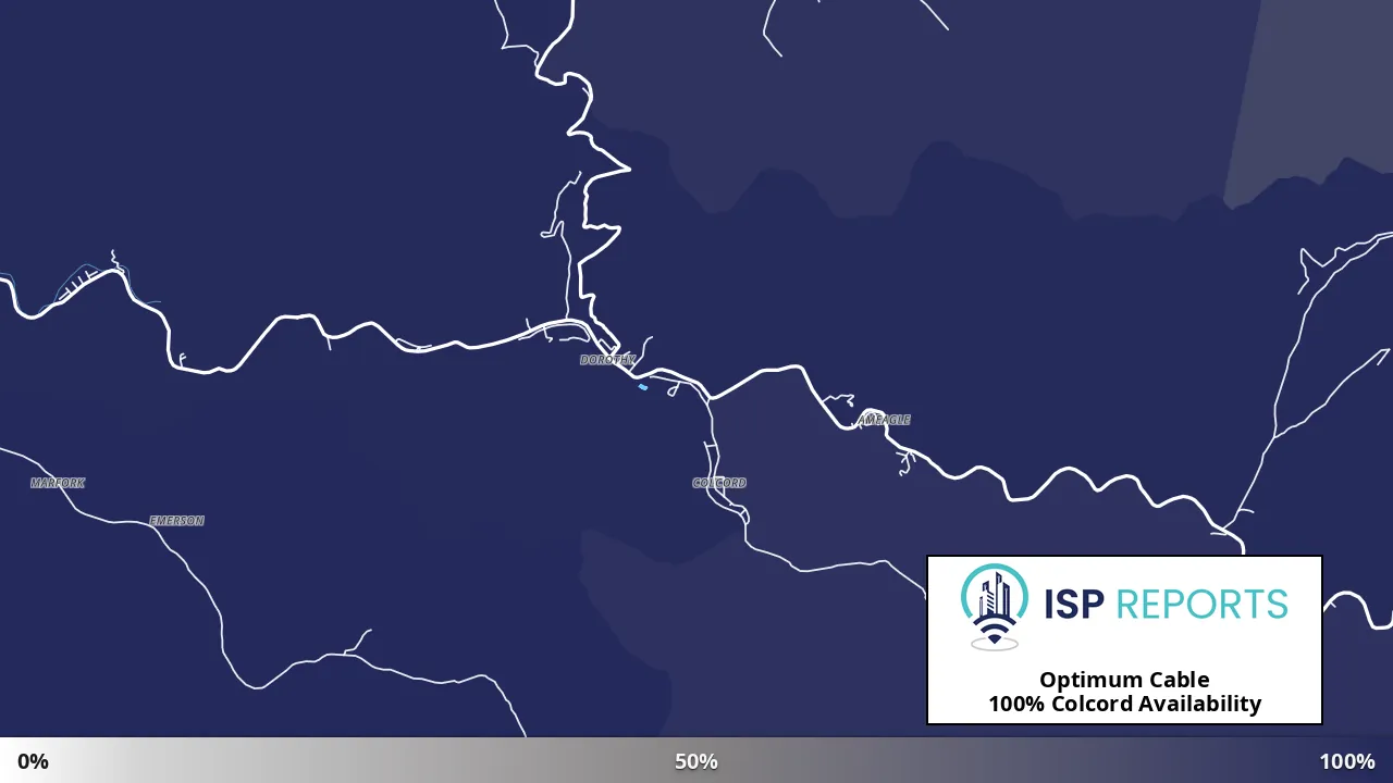 Colcord, WV map of internet availability