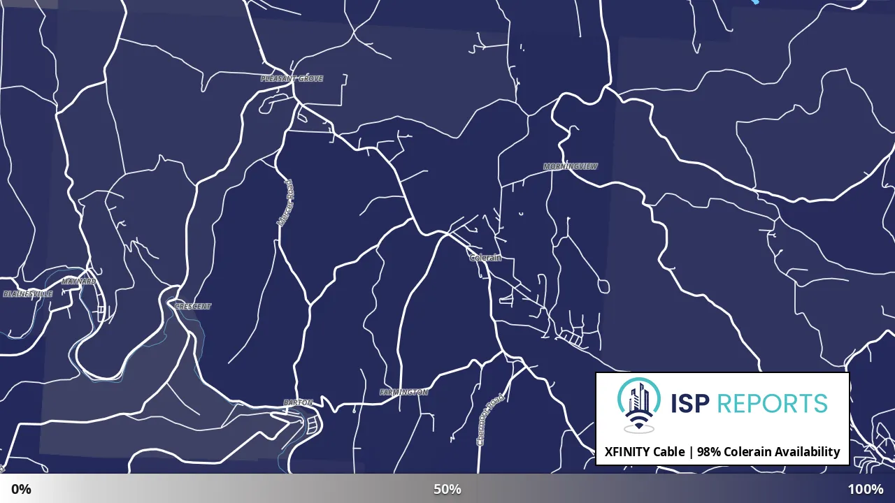Colerain, OH map of internet availability