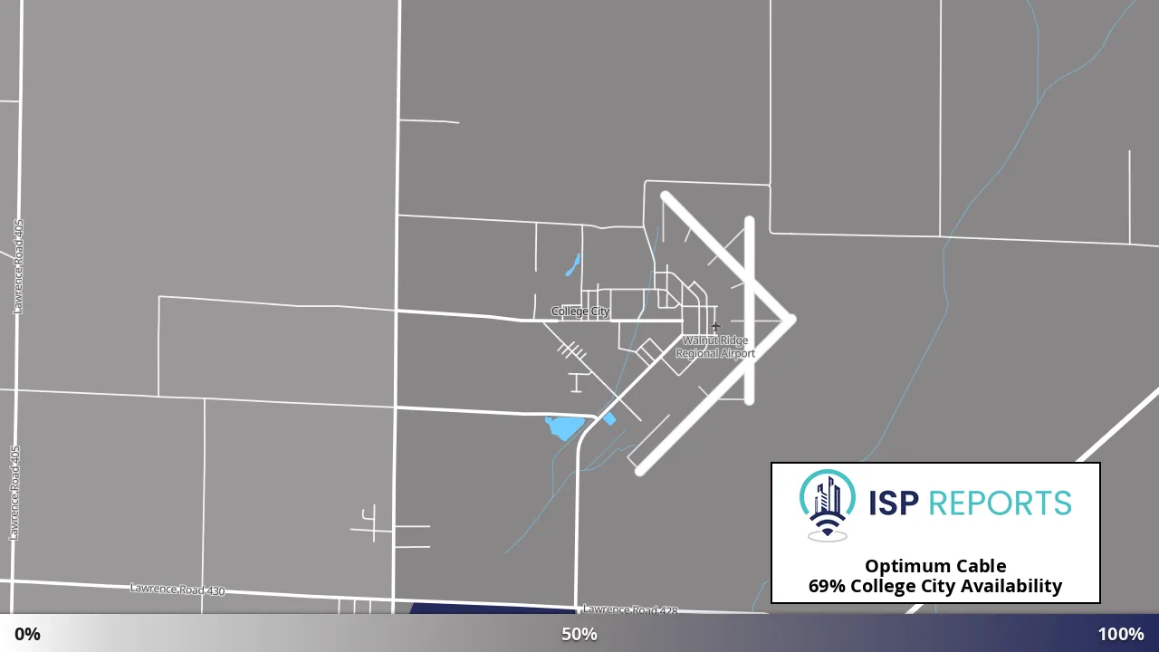 College City, AR map of internet availability