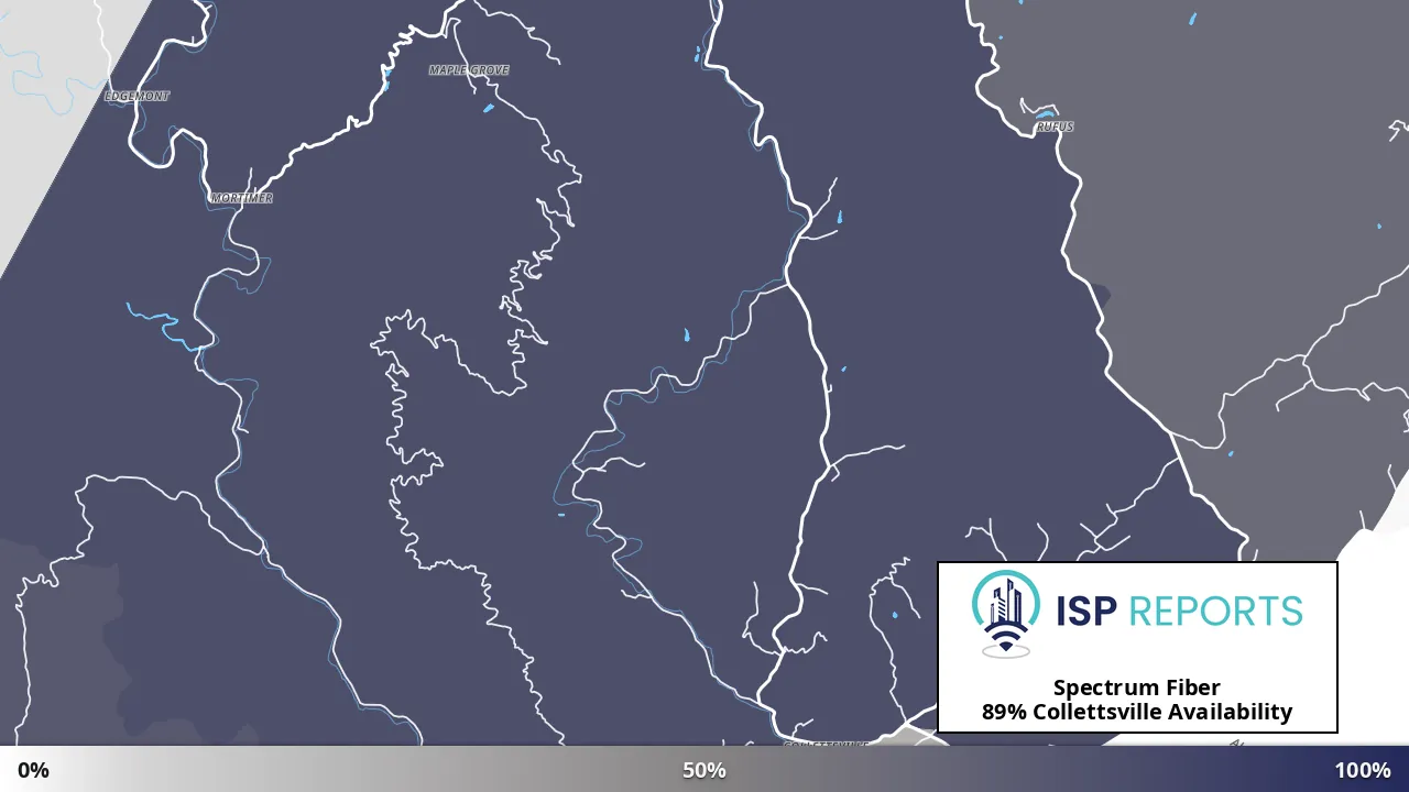 Collettsville, NC map of internet availability