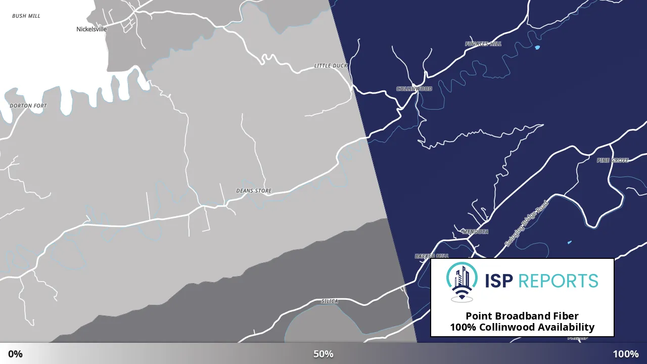 Collinwood, VA map of internet availability