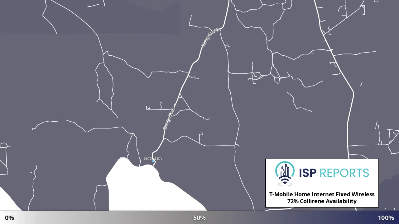 Collirene, AL map of internet availability