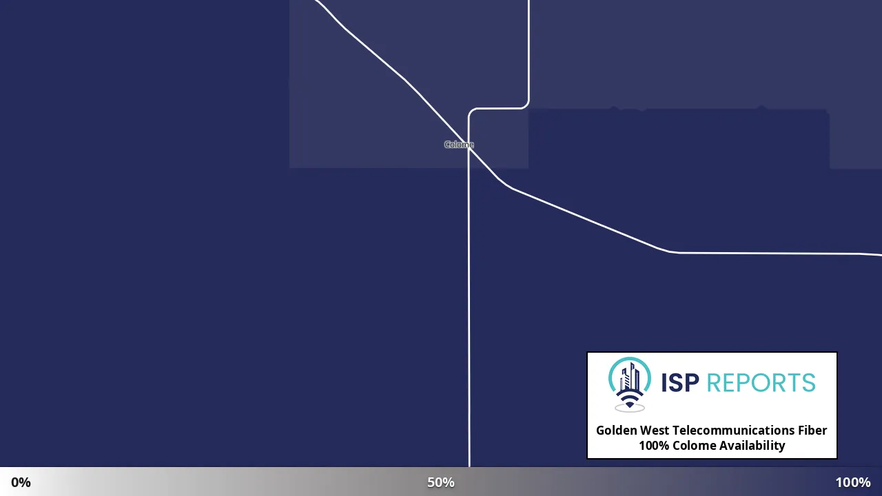 Colome, SD map of internet availability