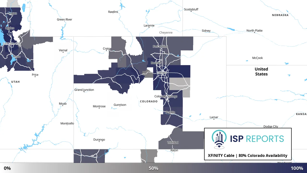 Colorado map of internet availability