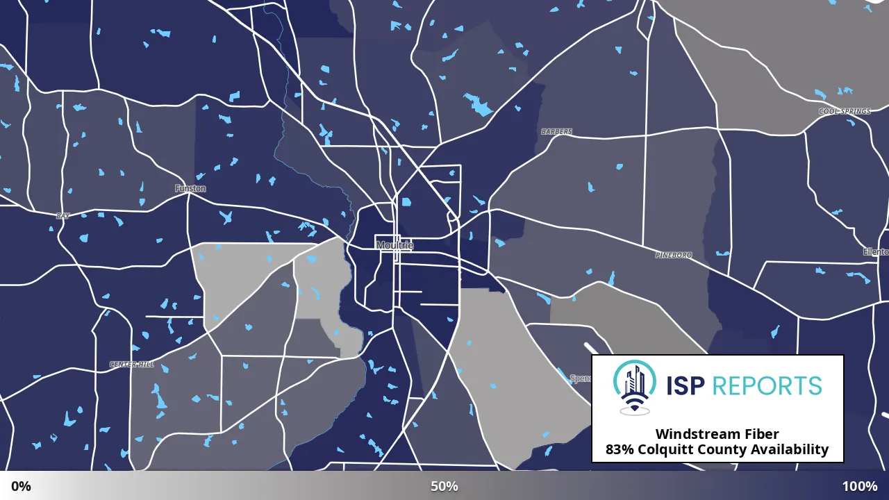 Colquitt County, GA map of internet availability