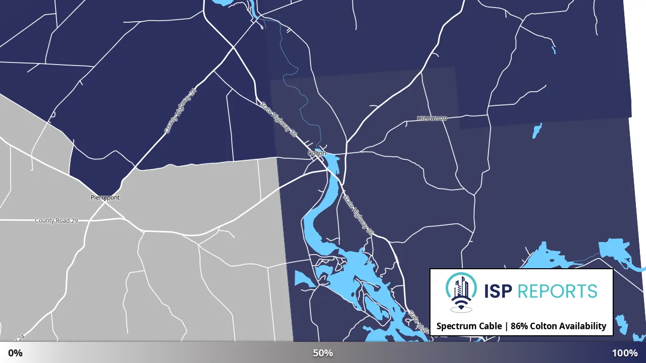 Colton, NY map of internet availability