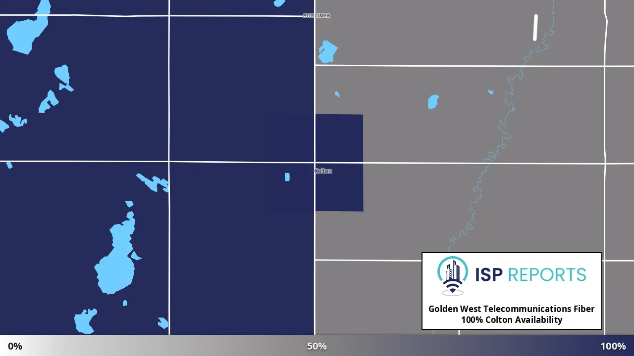 Colton, SD map of internet availability