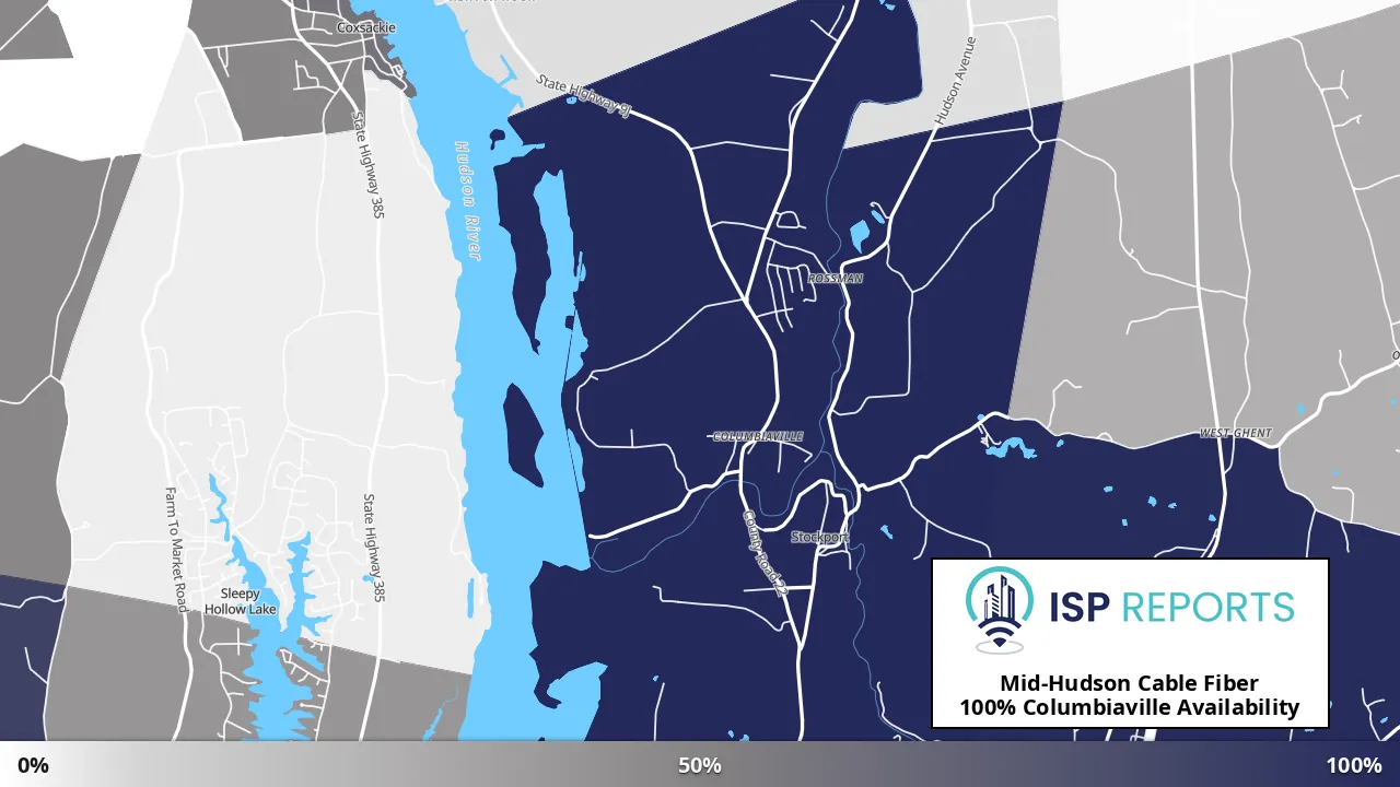 Columbiaville, NY map of internet availability