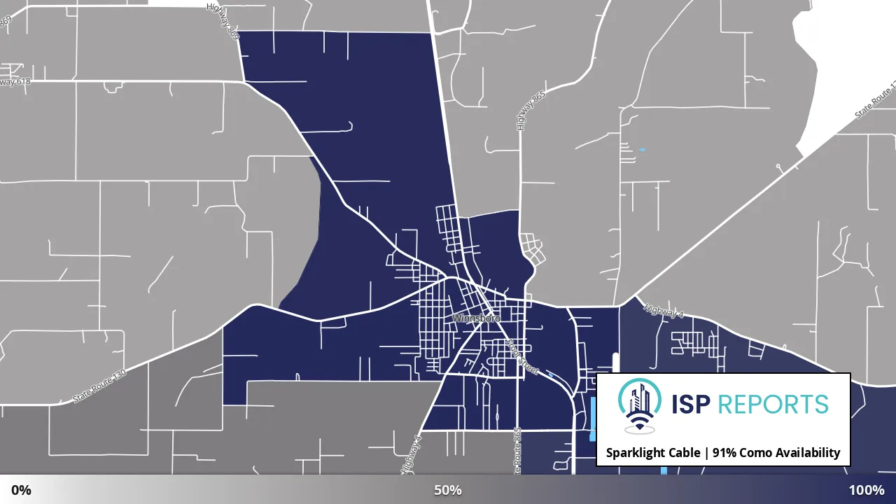 Como, LA map of internet availability