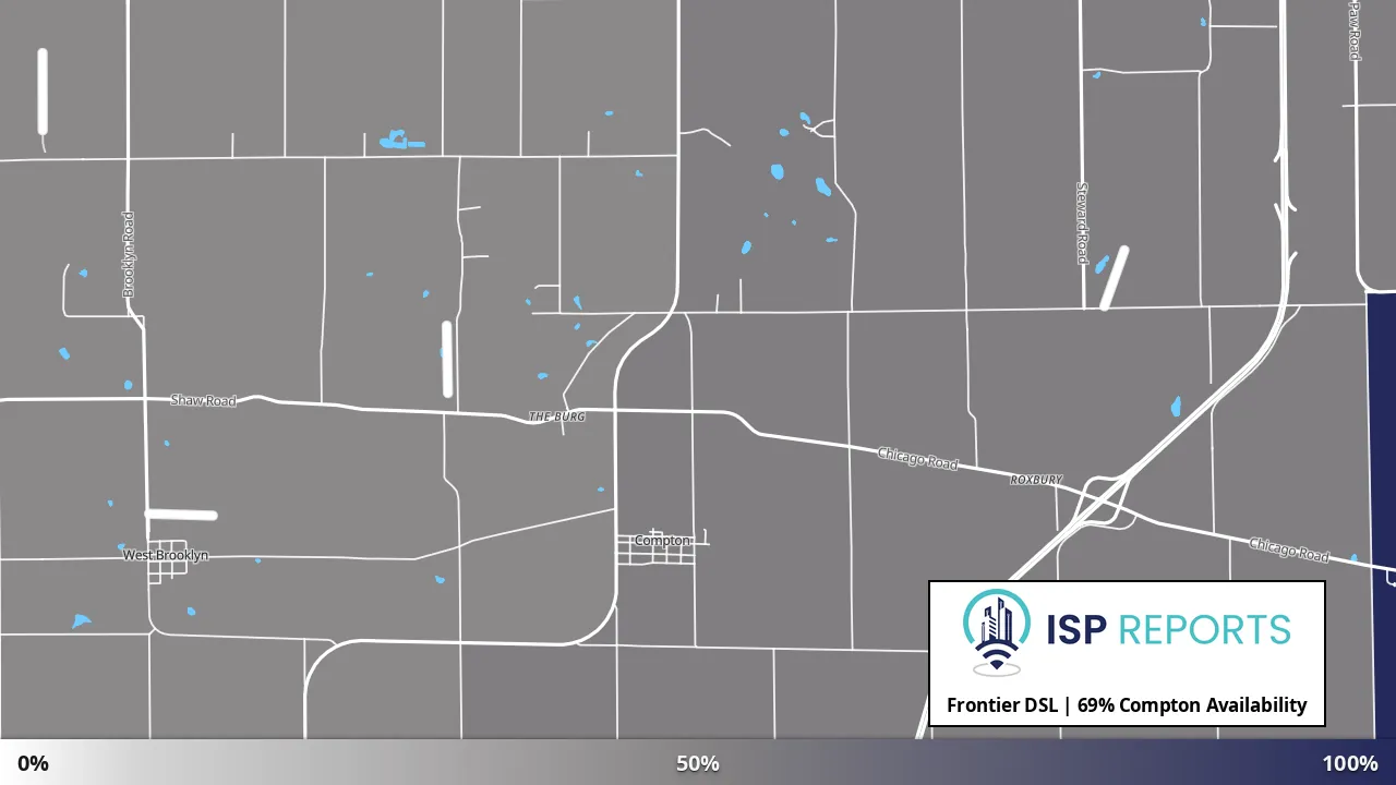 Compton, IL map of internet availability
