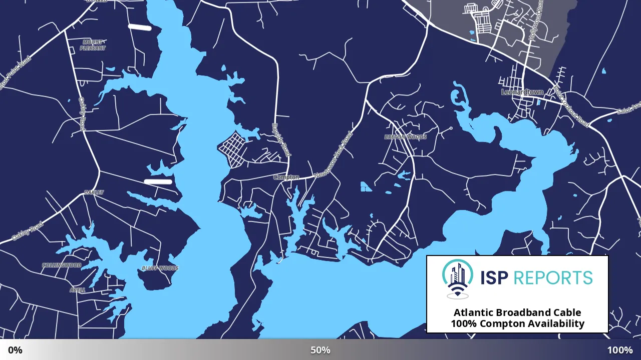 Compton, MD map of internet availability