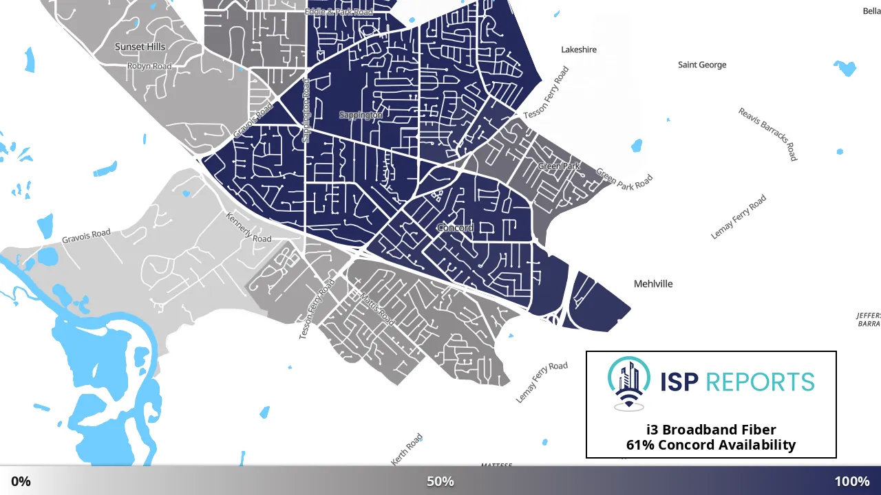 Concord, MO map of internet availability