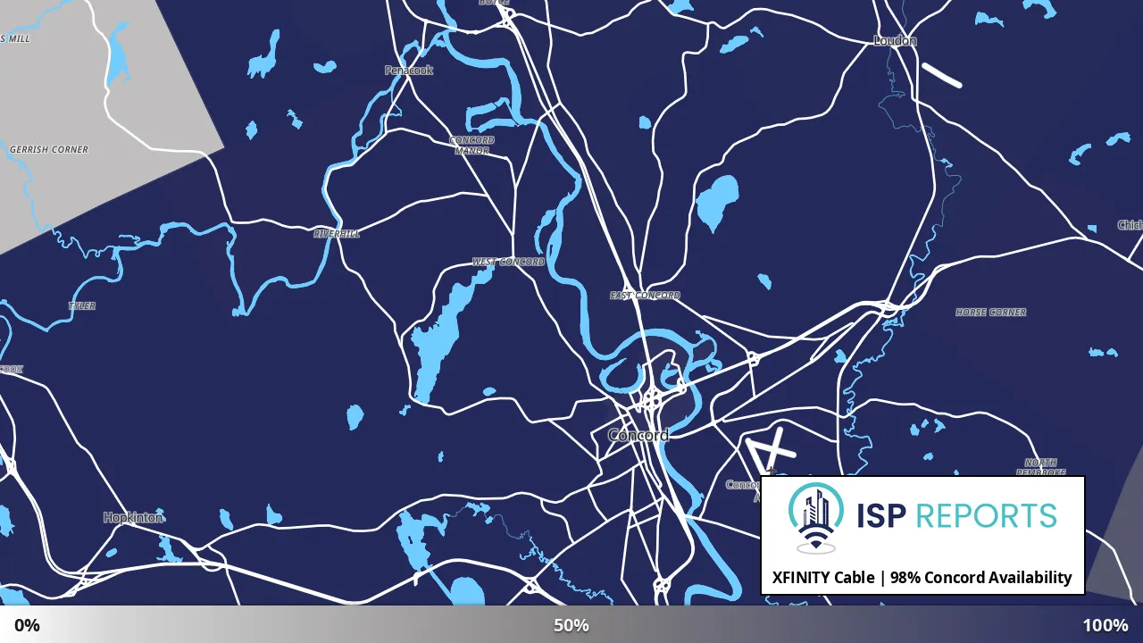 Concord, NH map of internet availability
