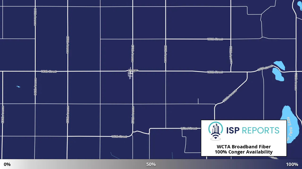Conger, MN map of internet availability
