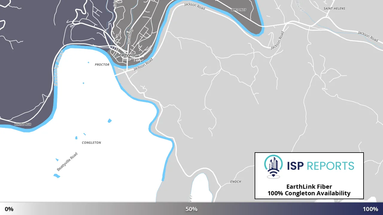 Congleton, KY map of internet availability