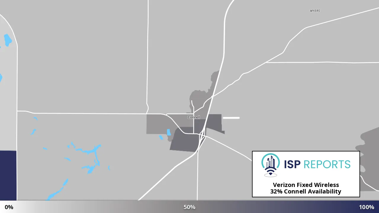Connell, WA map of internet availability