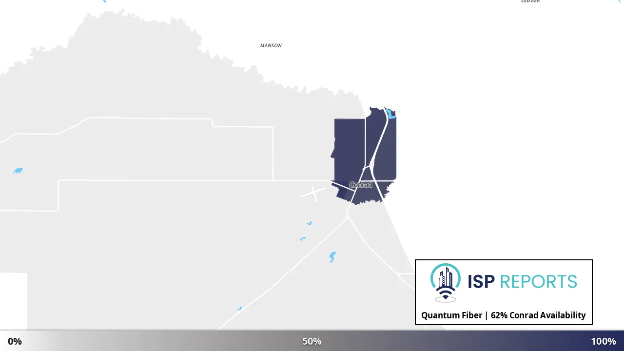 Conrad, MT map of internet availability