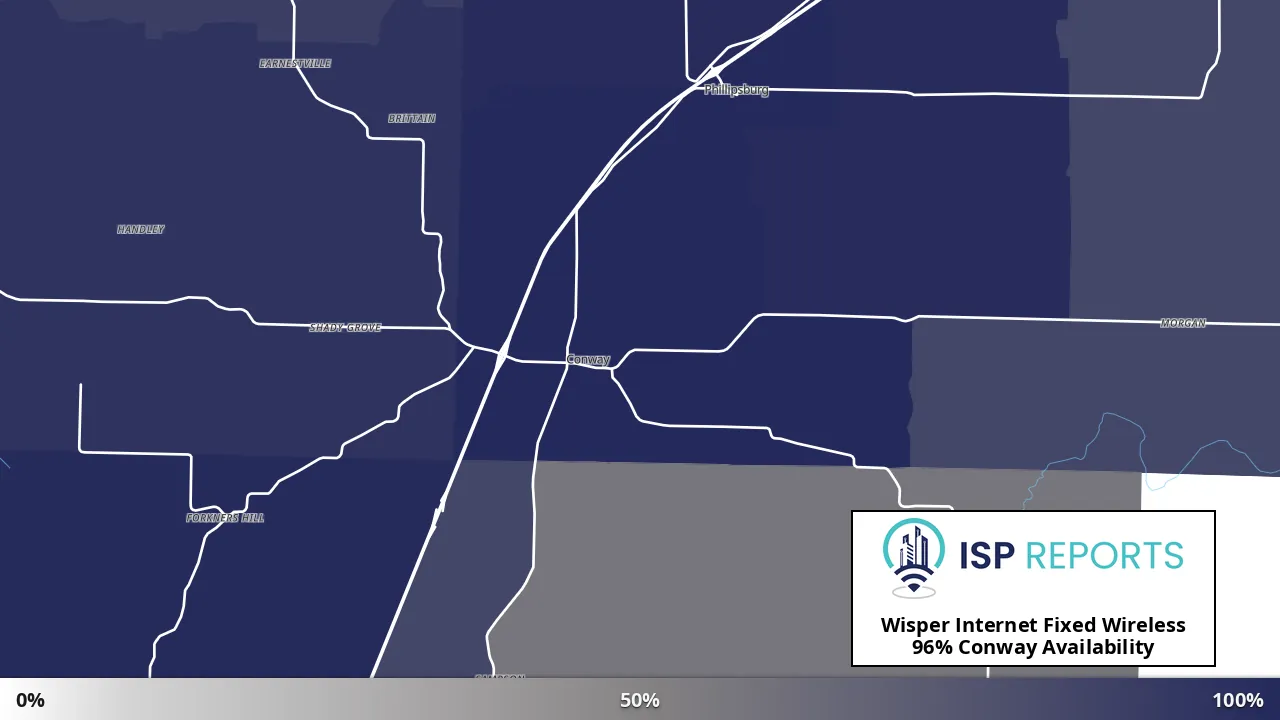 Conway, MO map of internet availability