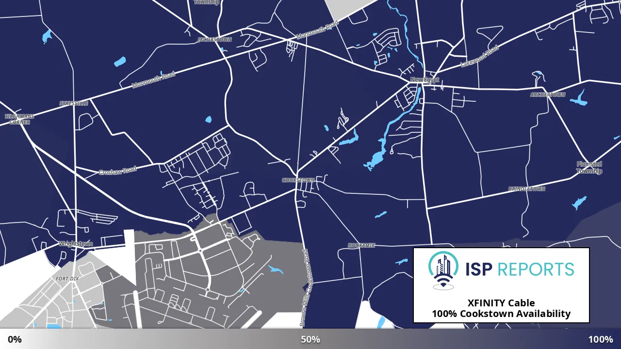Cookstown, NJ map of internet availability