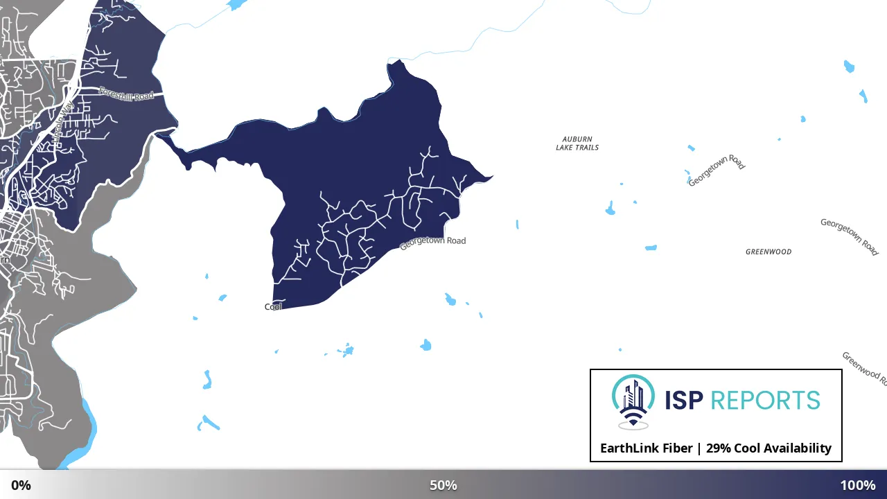 Cool, CA map of internet availability