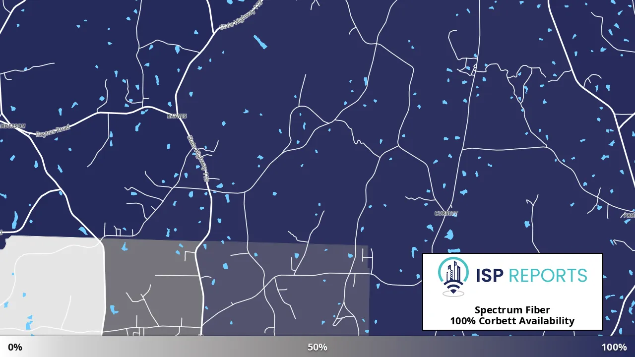 Corbett, NC map of internet availability
