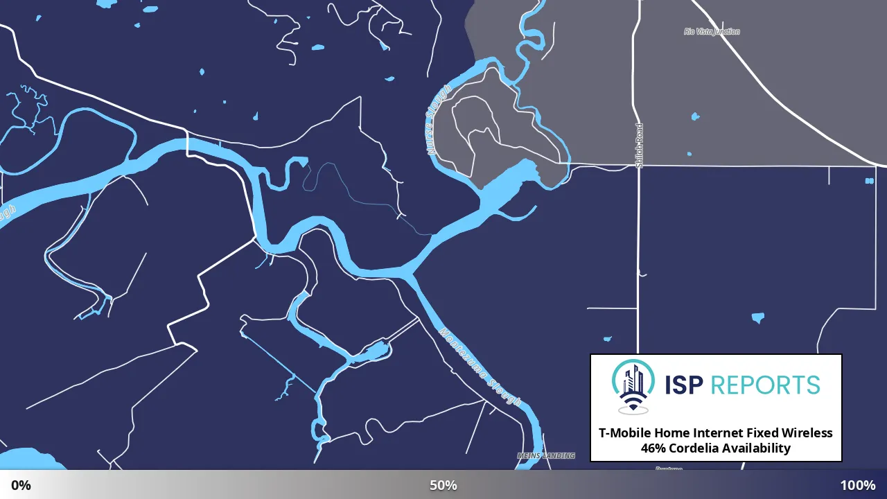 Cordelia, CA map of internet availability