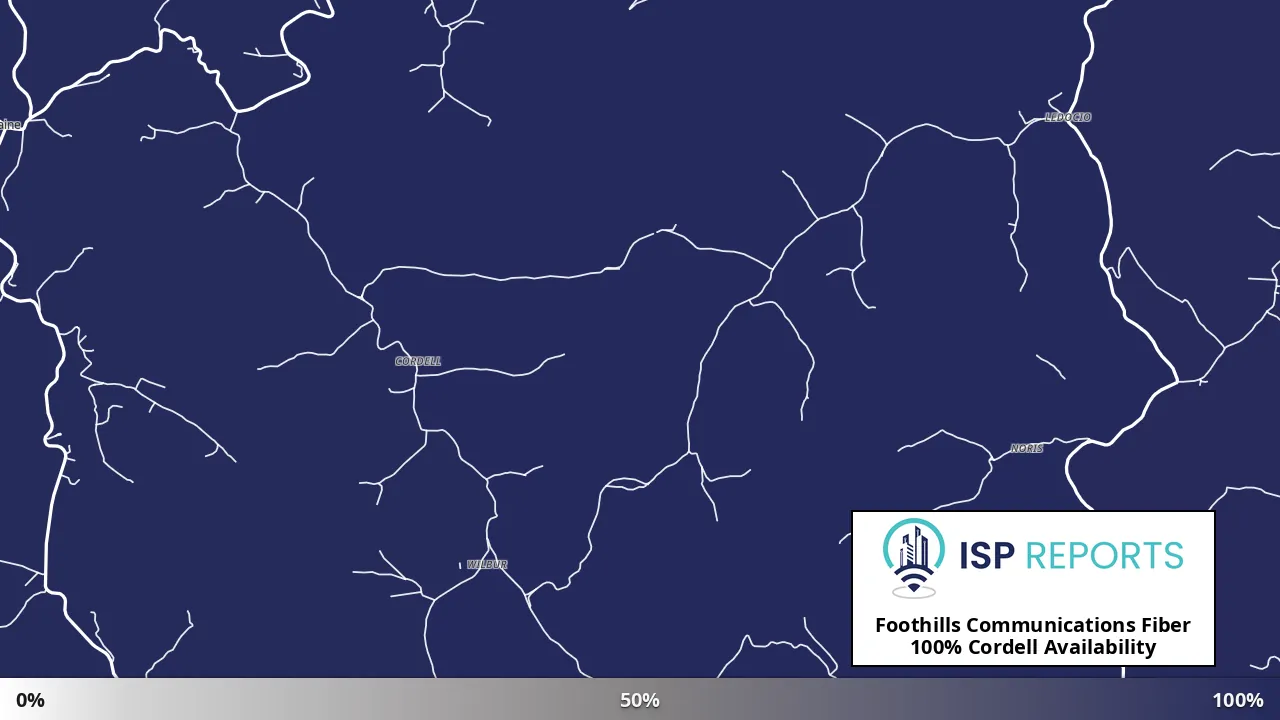 Cordell, KY map of internet availability