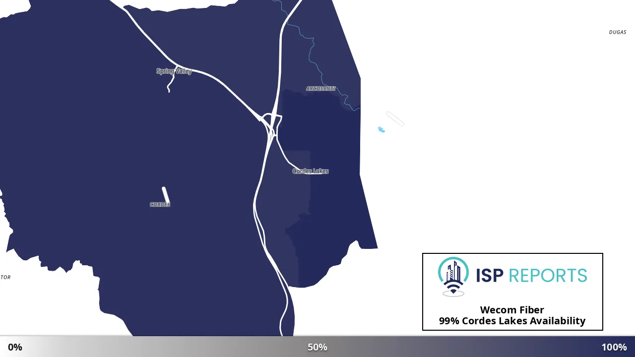 Cordes Lakes, AZ map of internet availability