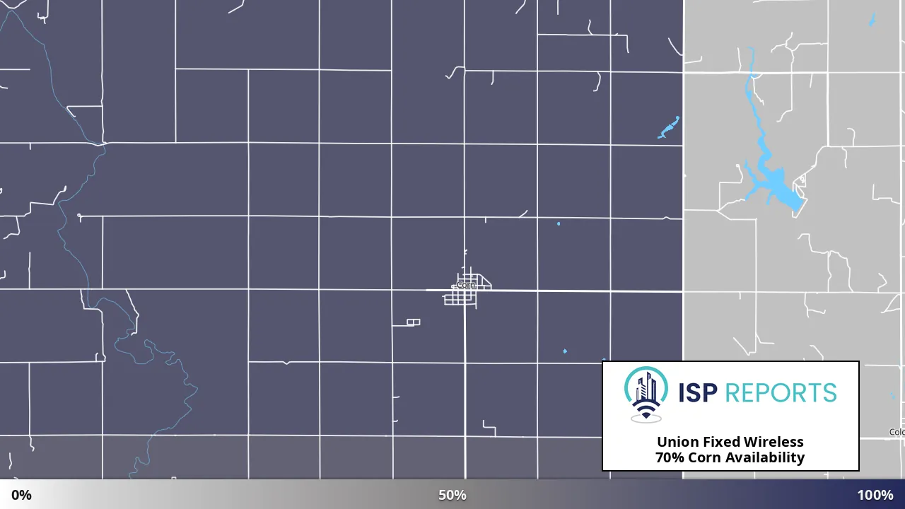 Corn, OK map of internet availability