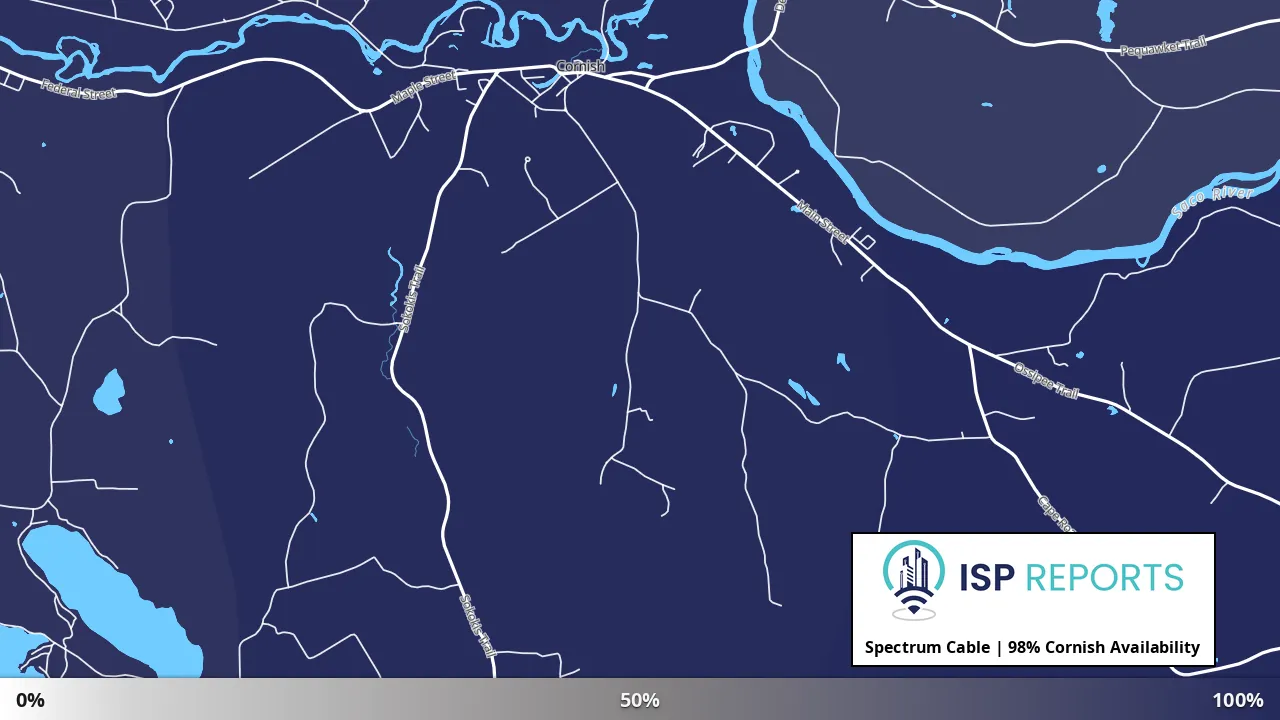 Cornish, ME map of internet availability