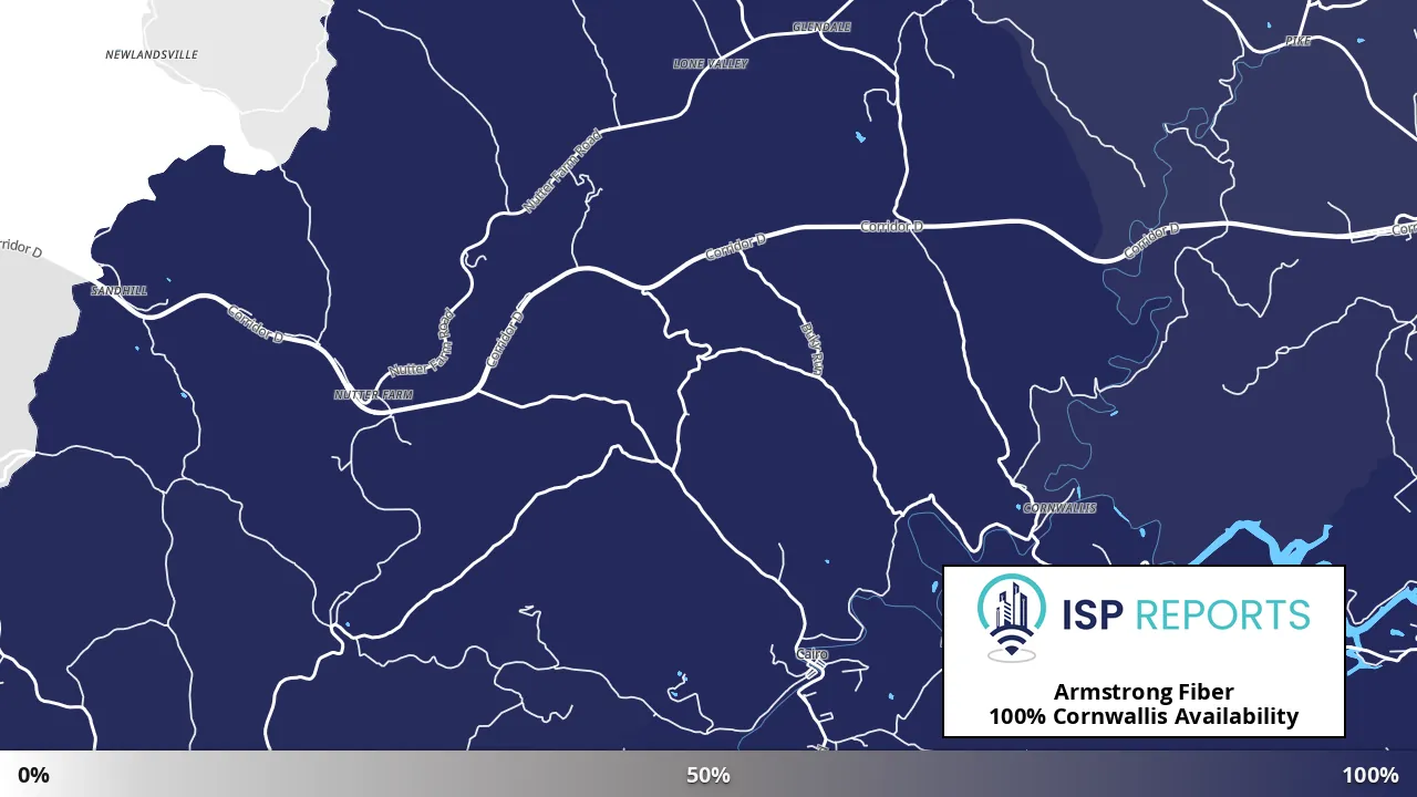 Cornwallis, WV map of internet availability
