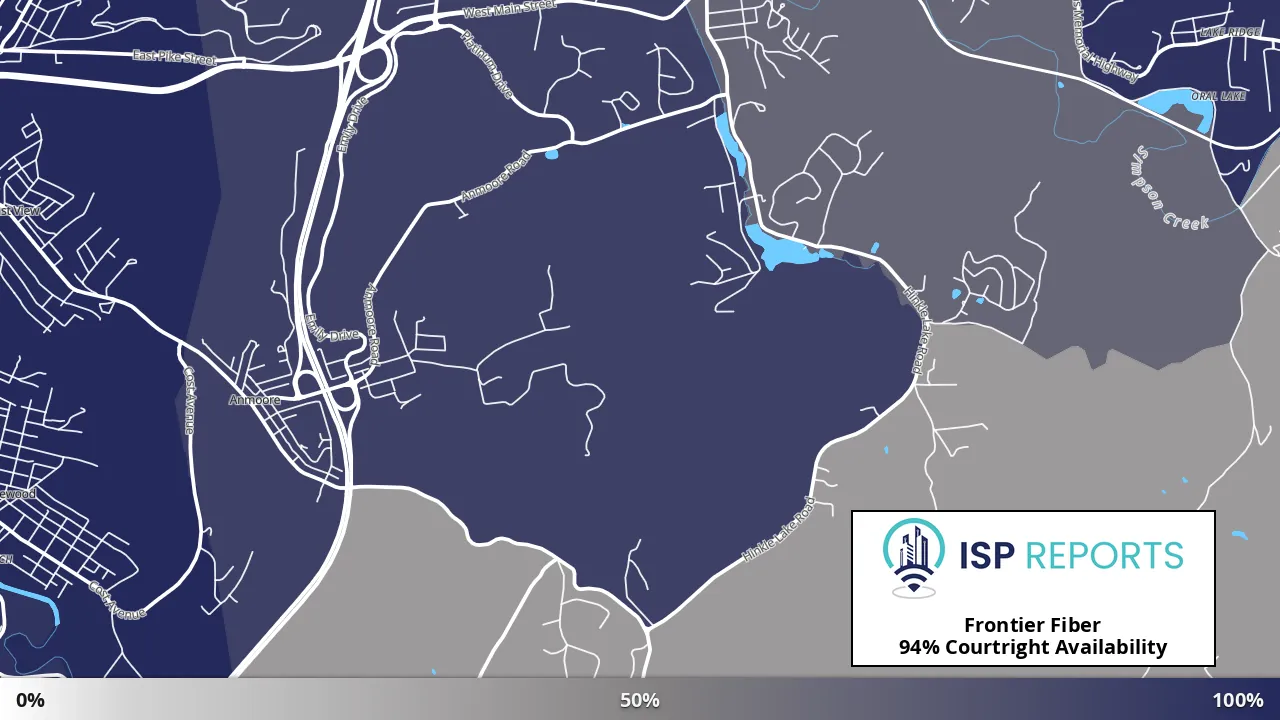 Courtright, WV map of internet availability