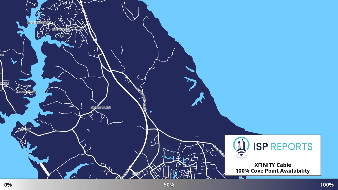Cove Point, MD map of internet availability