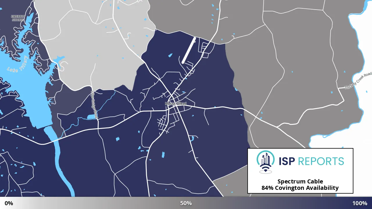 Covington, NC map of internet availability