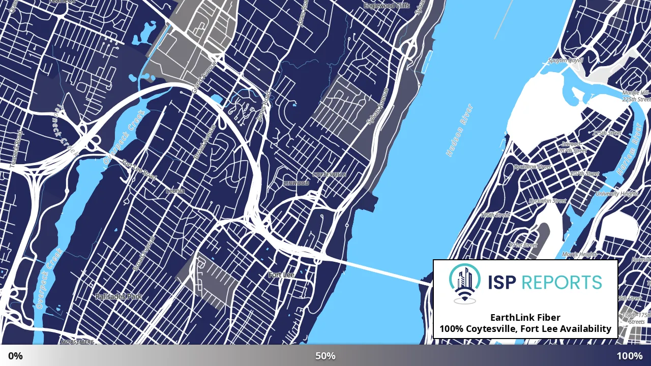 Coytesville, Fort Lee, NJ map of internet availability