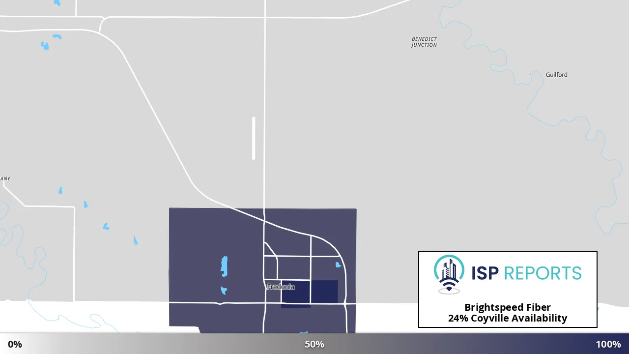 Coyville, KS map of internet availability