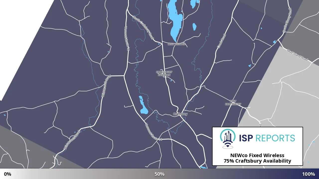 Craftsbury, VT map of internet availability