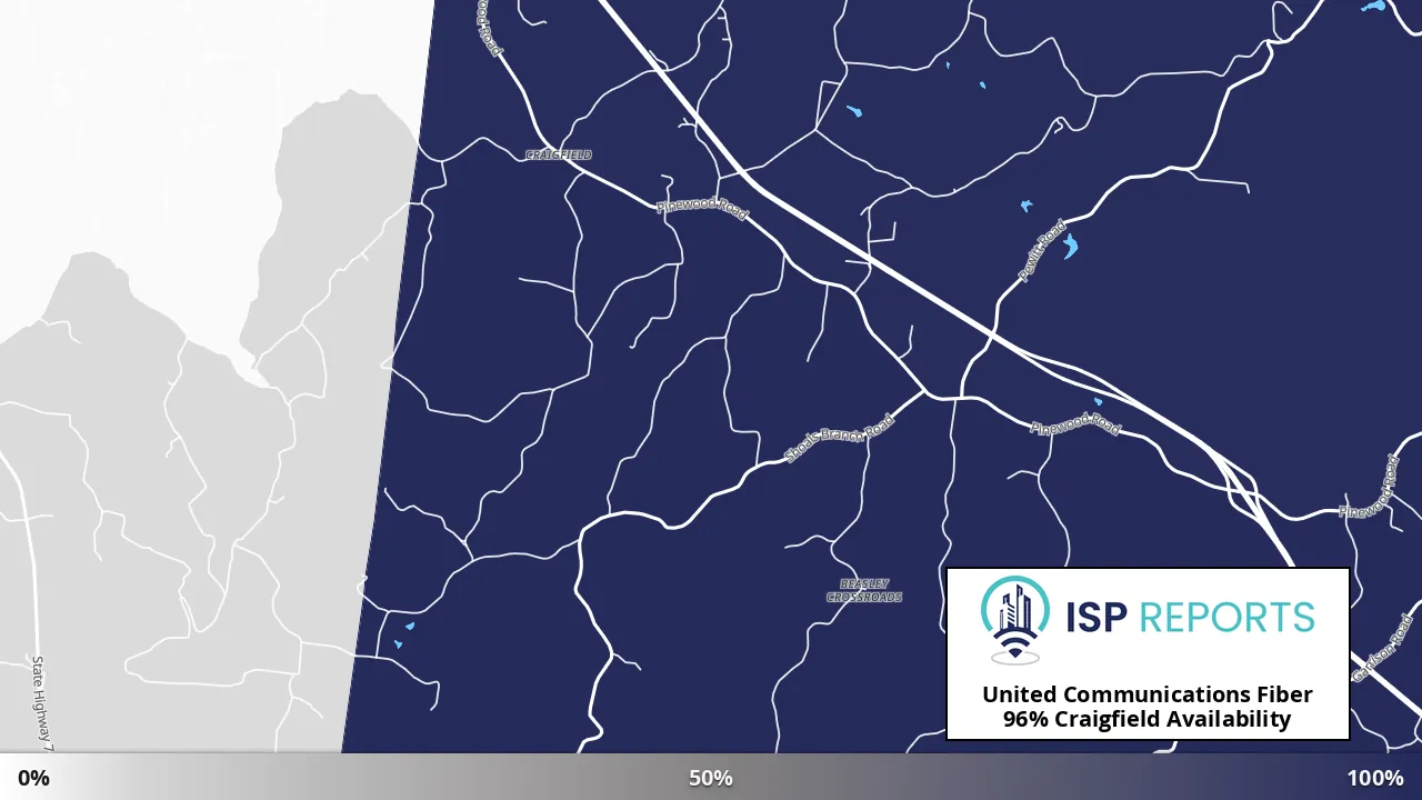 Craigfield, TN map of internet availability