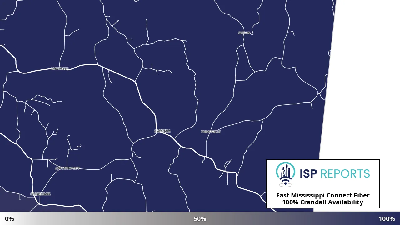 Crandall, MS map of internet availability