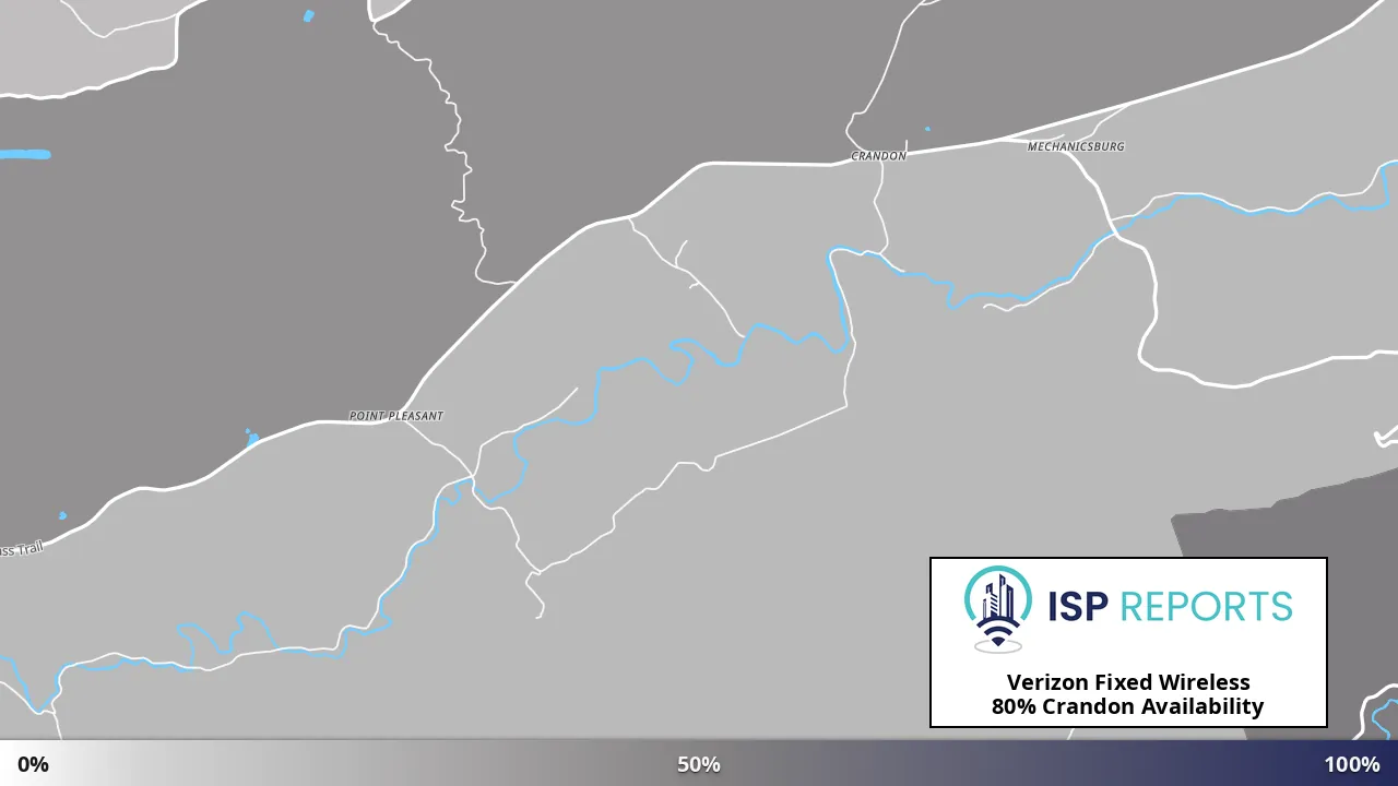 Crandon, VA map of internet availability