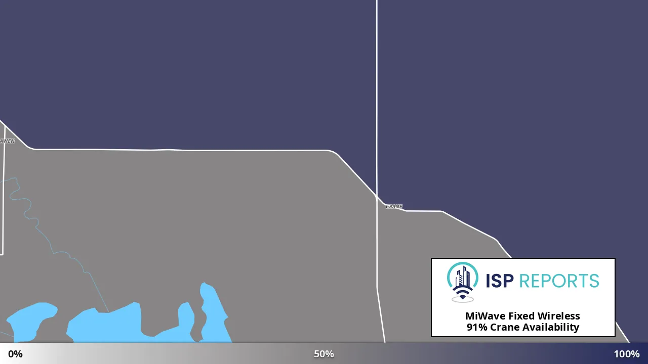 Crane, OR map of internet availability