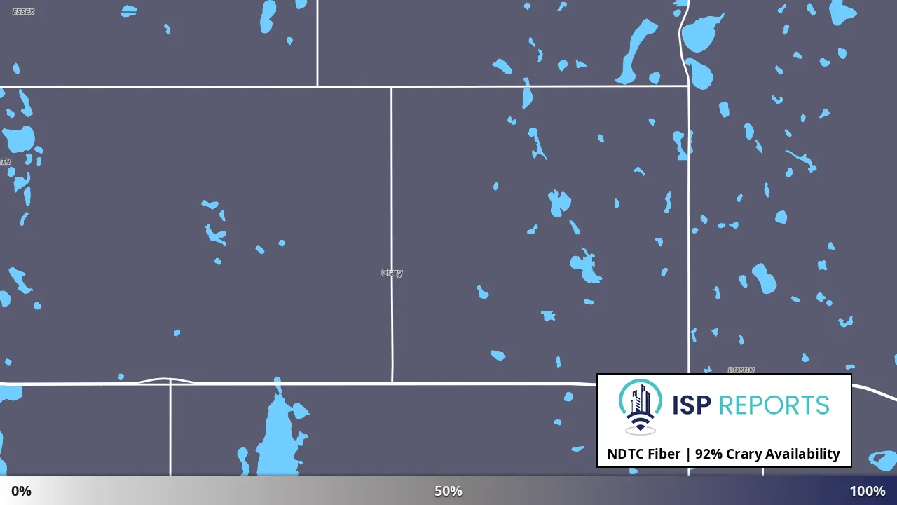 Crary, ND map of internet availability
