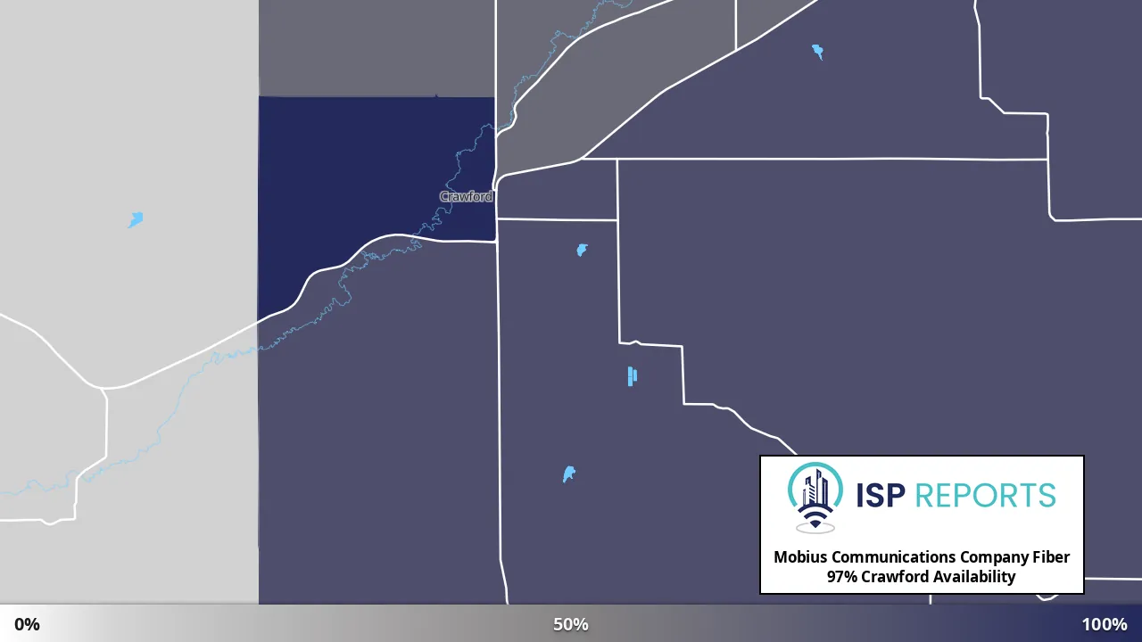 Crawford, NE map of internet availability