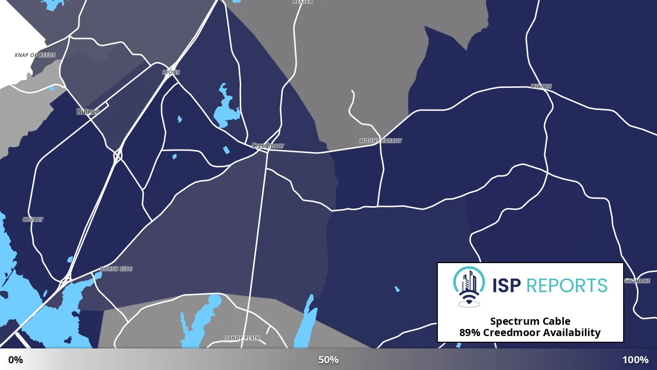 Creedmoor, NC map of internet availability