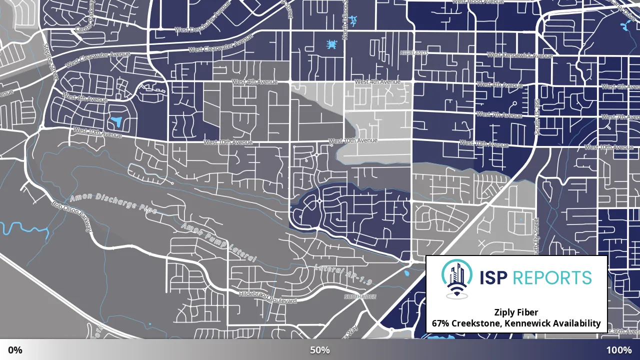 Creekstone, Kennewick, WA map of internet availability