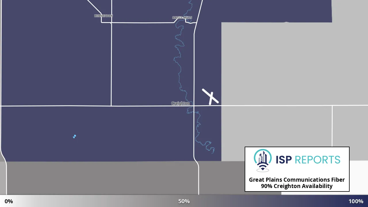 Creighton, NE map of internet availability