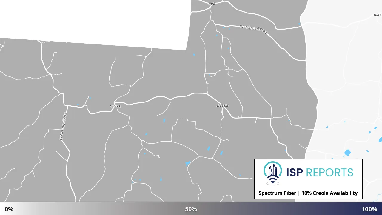 Creola, OH map of internet availability